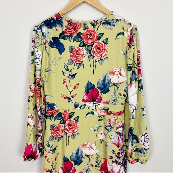 NWT Willow & Clay Ruffle Floral Maxi Dress - Picture 6 of 13